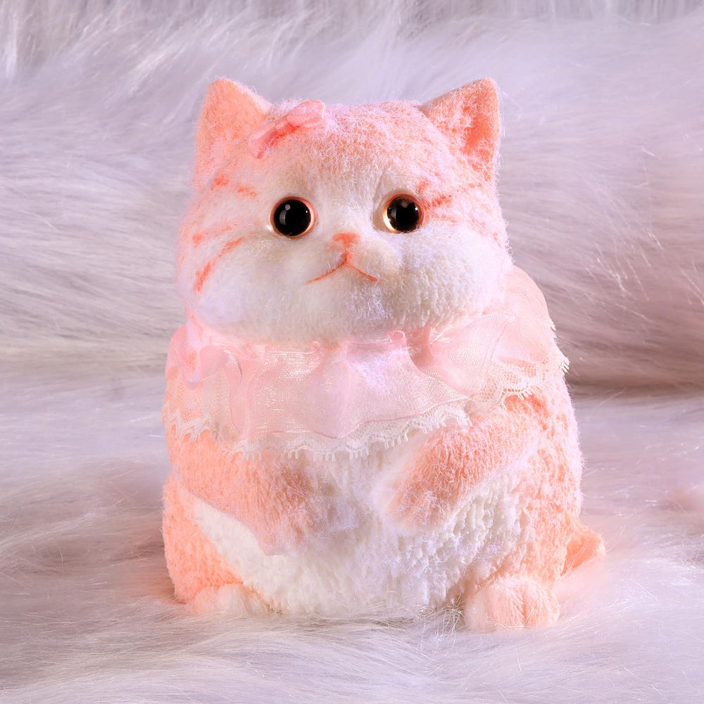 CritterCopia Big Taba Squishy Cat pink; handmade stress relief toy for calm moments