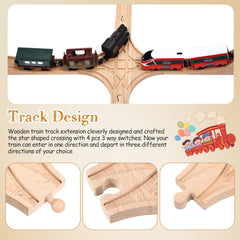 CroBlissful beech wood track assembly with smooth connections and durability.