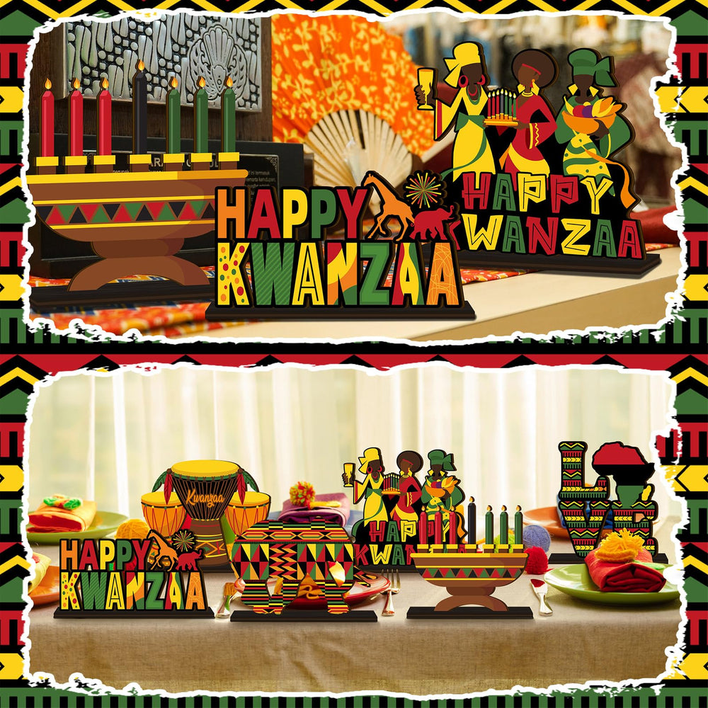 CroBlissful Kwanzaa decor pack six creates cohesive seasonal theme