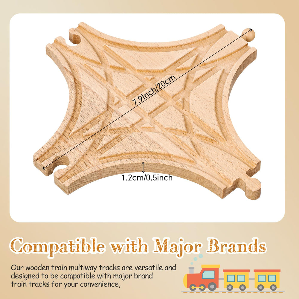 CroBlissful four-switch layout demonstrates versatile routing for wooden trains.