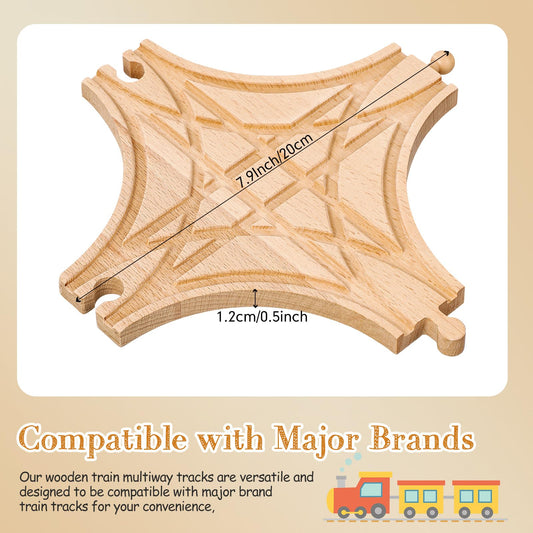 CroBlissful four-switch layout demonstrates versatile routing for wooden trains.