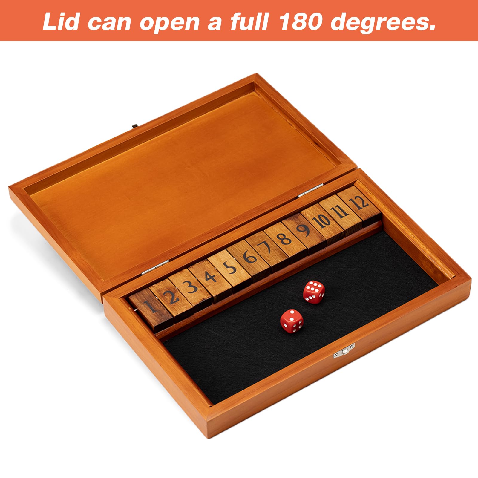 Crobyi felt-lined interior muffles dice sound for quiet play.