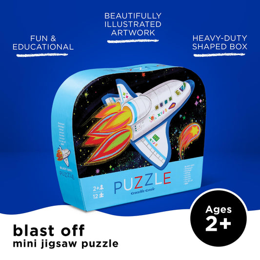 Crocodile Creek puzzle box showing heavy-duty storage for easy cleanup