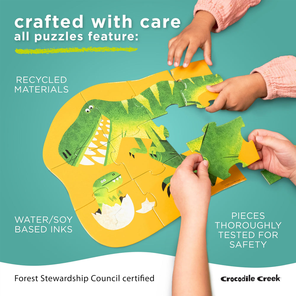 Crocodile Creek puzzle designed for kids age 3+, safe play.