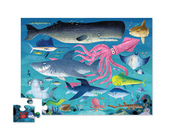 Crocodile Creek 36-piece floor puzzle artwork inspires immersive color play.