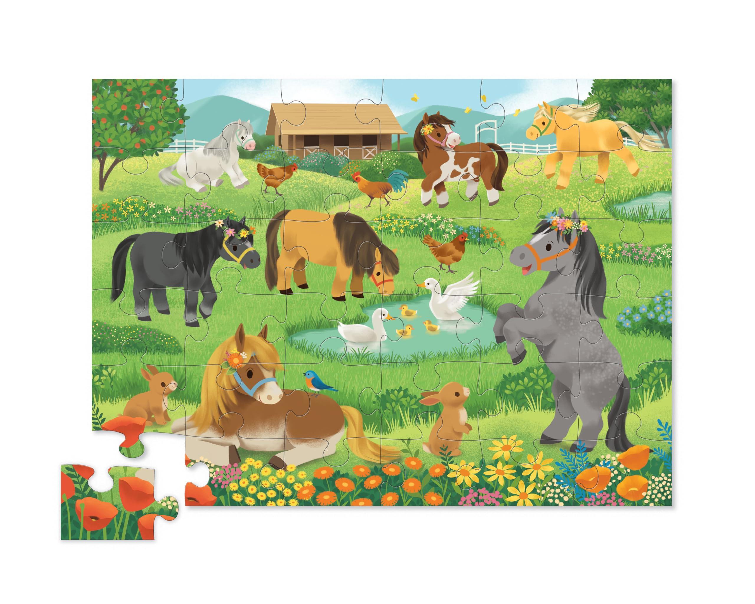Crocodile Creek 36-piece puzzle pieces shown, ideal for beginners ages 3 and up.