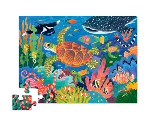 Crocodile Creek 36-piece sea turtle puzzle ready for little hands and family puzzle time