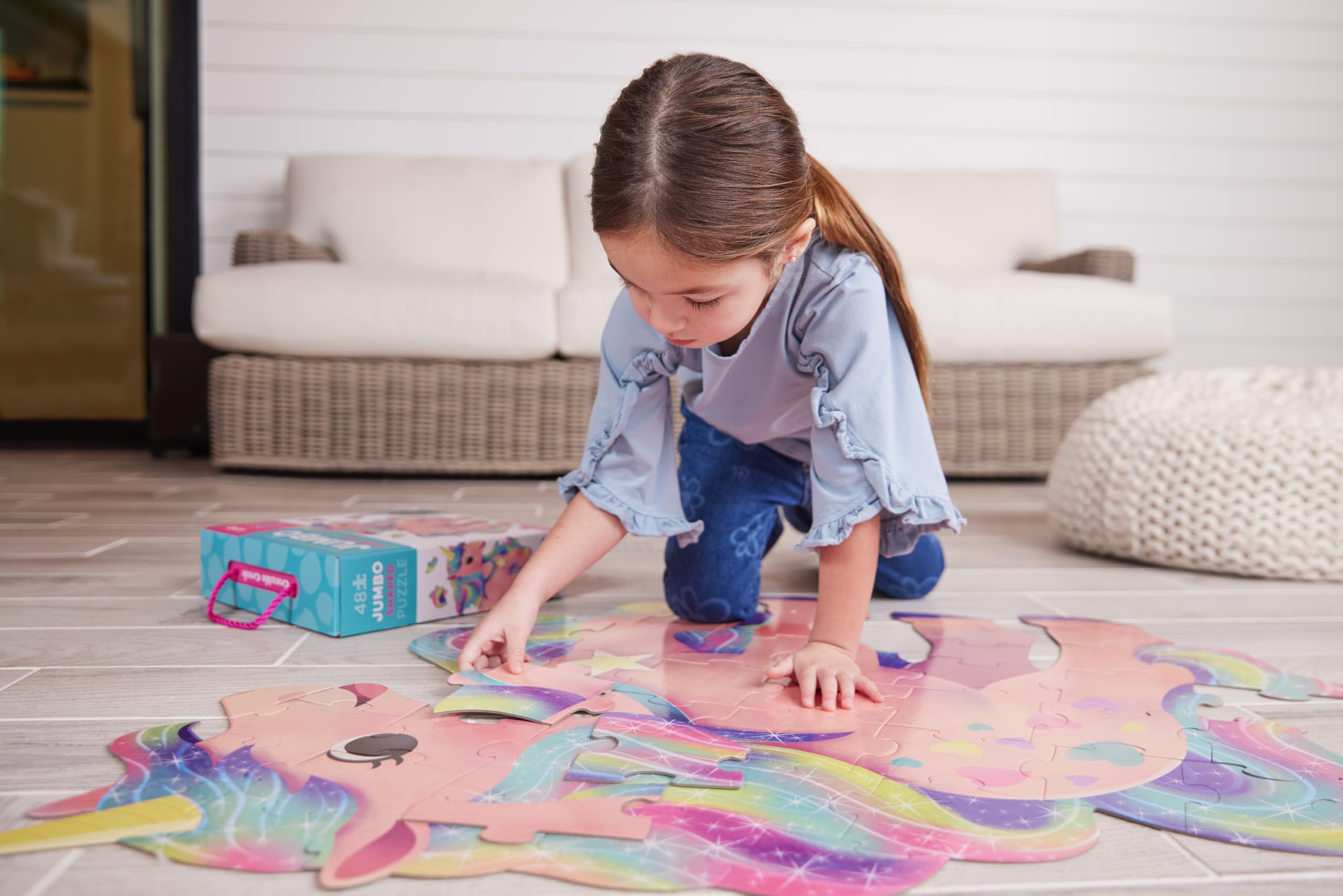 Crocodile Creek Above and Below puzzle finished size makes a dramatic floor display.