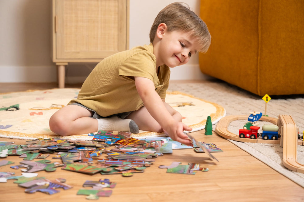 Durable Crocodile Creek puzzle box designed for easy storage