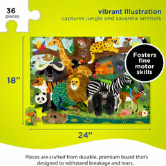 Crocodile Creek large-piece puzzle aids little fingers during placement.