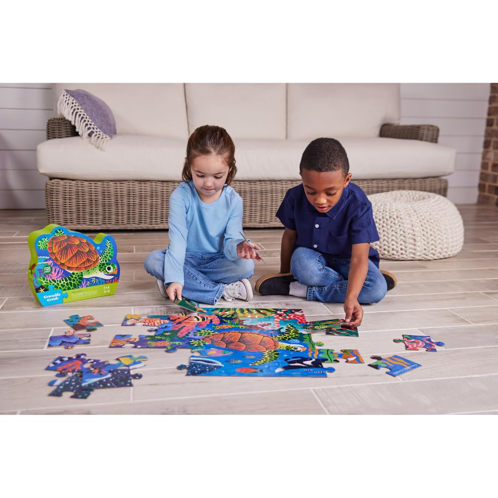Crocodile Creek finished puzzle size 18 by 24 inches ideal for tabletop play