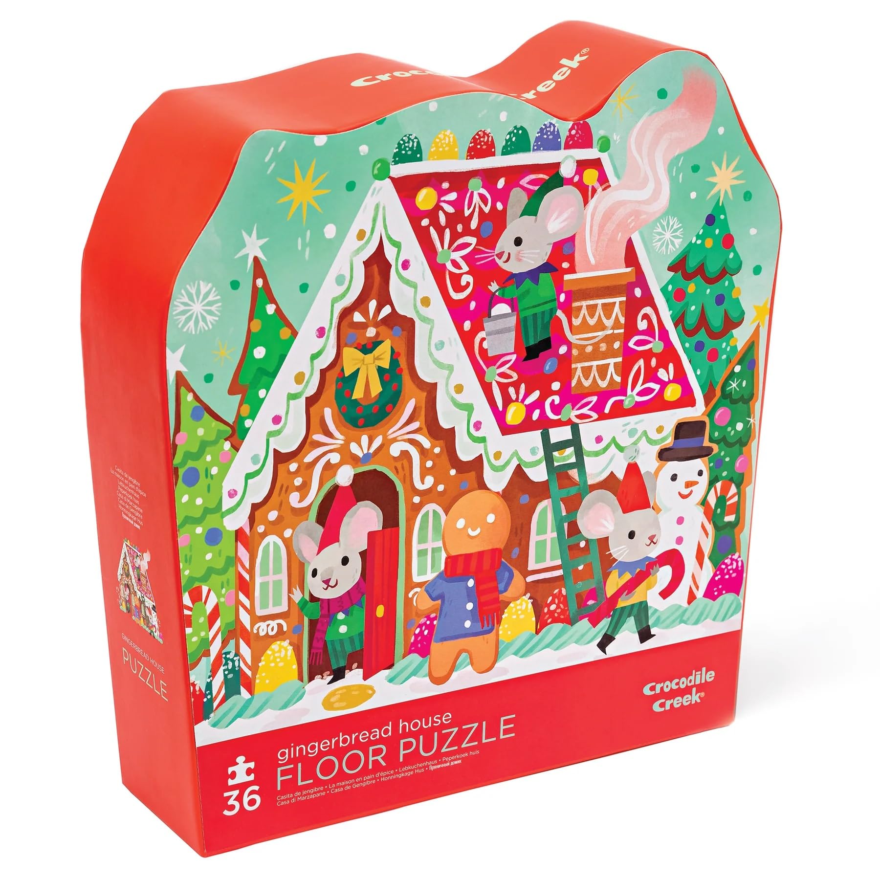 Crocodile Creek gingerbread house puzzle box shows durable storage after playtime