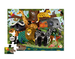 Crocodile Creek Jungle Friends artwork with bold colors for easy learning.