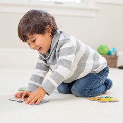 Crocodile Creek large puzzle pieces support tiny fingers and build fine motor skills
