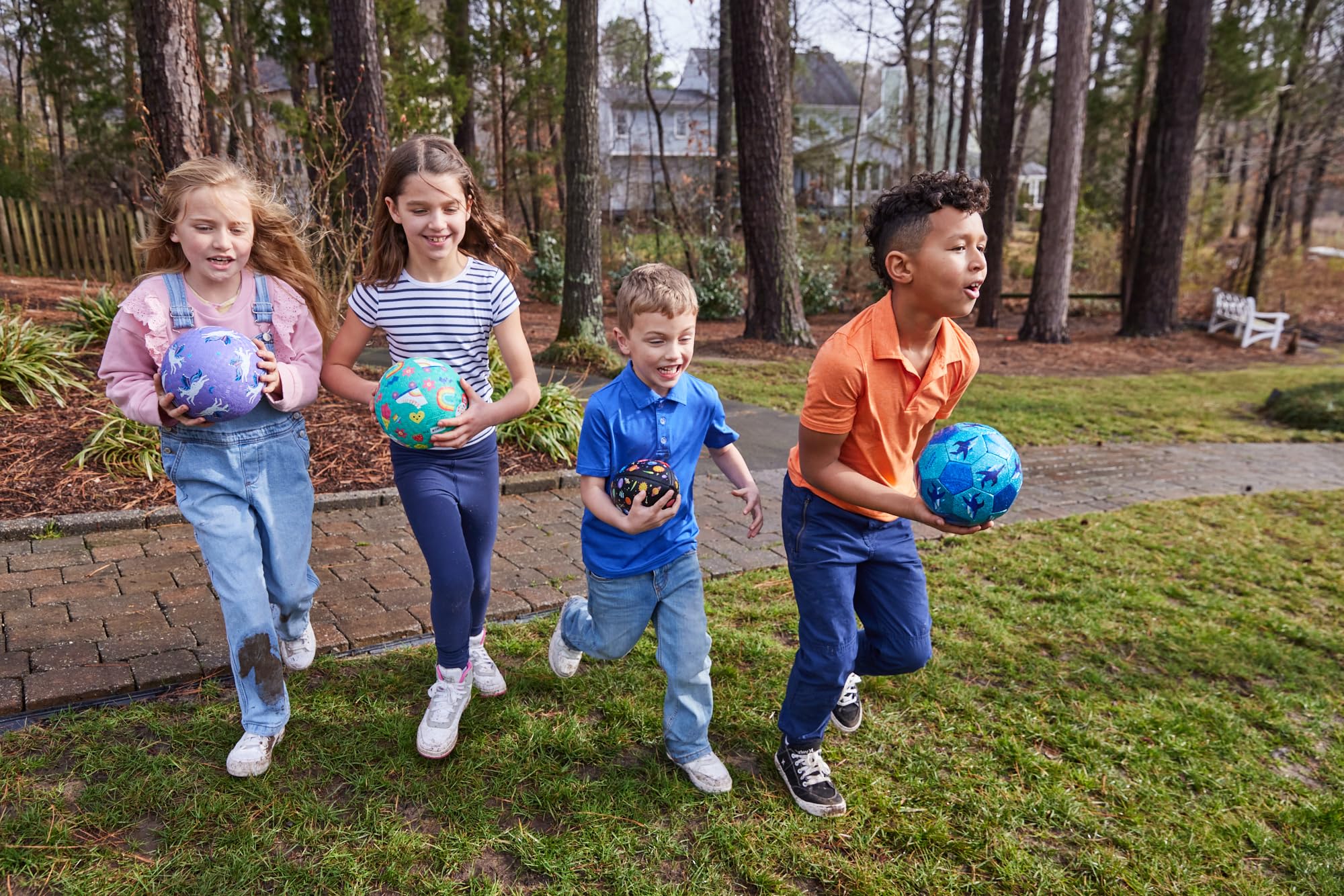 Crocodile Creek playground ball shows textured surface for easy grip and precise throws
