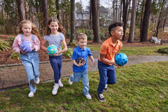 Crocodile Creek playground ball shows textured surface for easy grip and precise throws