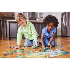 Crocodile Creek Wild Kingdom puzzle durable construction for repeat use.