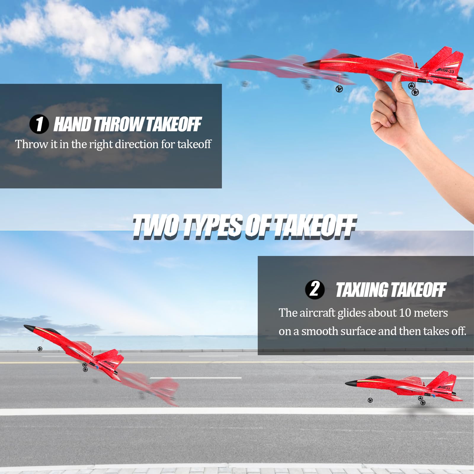 Crohorizon RC plane offering 10-15 minutes of flight time per battery.