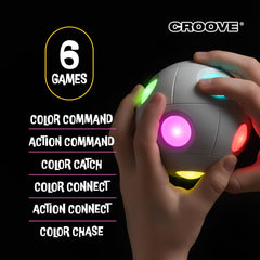 Croove Flashball color command game displays vivid patterns to improve focus.