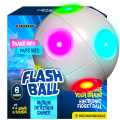 Croove Flashball handheld light-up ball in action enhances quick reflex skills.