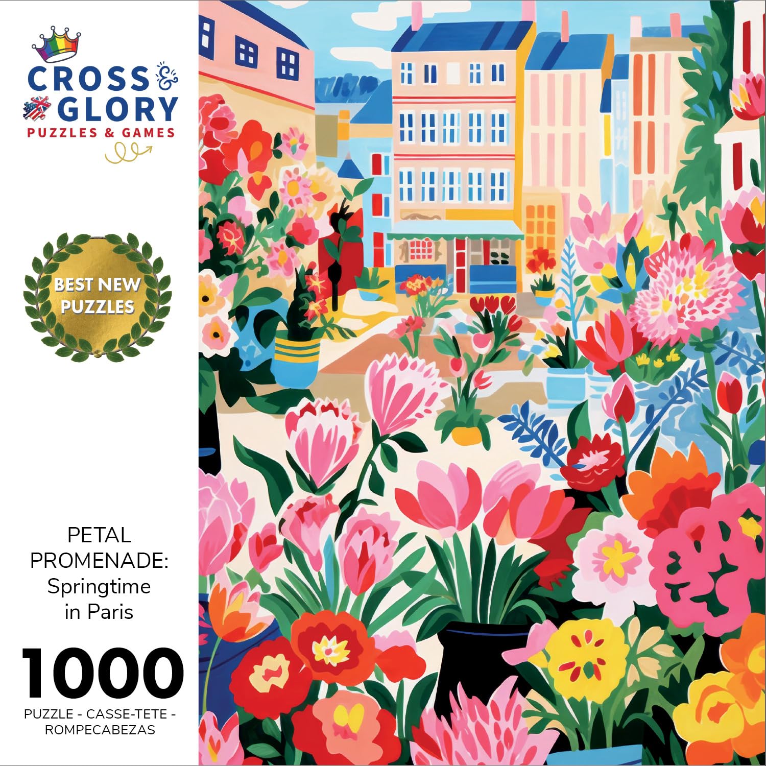 Cross & Glory Petal Promenade spring color palette, ideal for relaxing evenings of puzzling