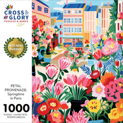 Cross & Glory Petal Promenade spring color palette, ideal for relaxing evenings of puzzling
