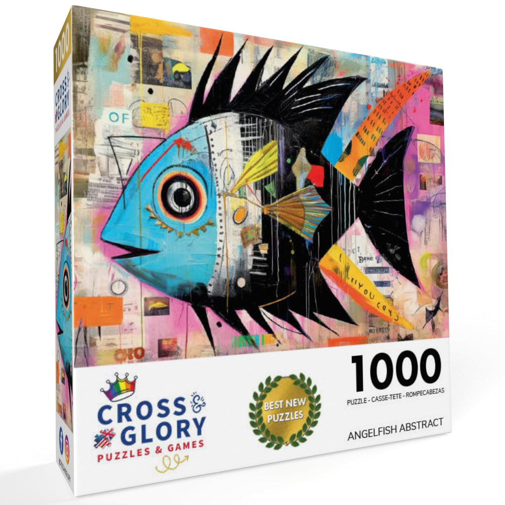 Cross & Glory Angelfish Abstract color splash showing vivid undersea artistry.