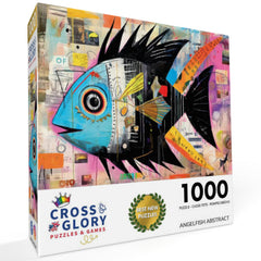 Cross & Glory Angelfish Abstract color splash showing vivid undersea artistry.