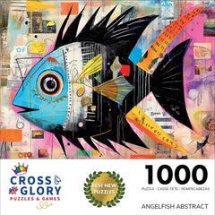Close-up of Cross & Glory Angelfish Abstract pieces to spark focus and creativity.