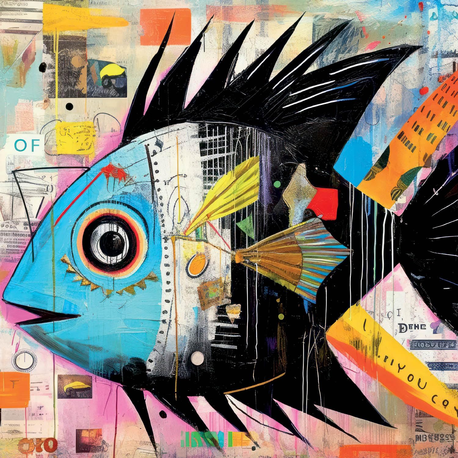 Cross & Glory Angelfish Abstract puzzle cover with vibrant colors for mindful evenings.