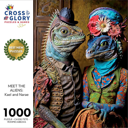 Cross & Glory Kael and Narae puzzle side view ideal for focused relaxed sessions.