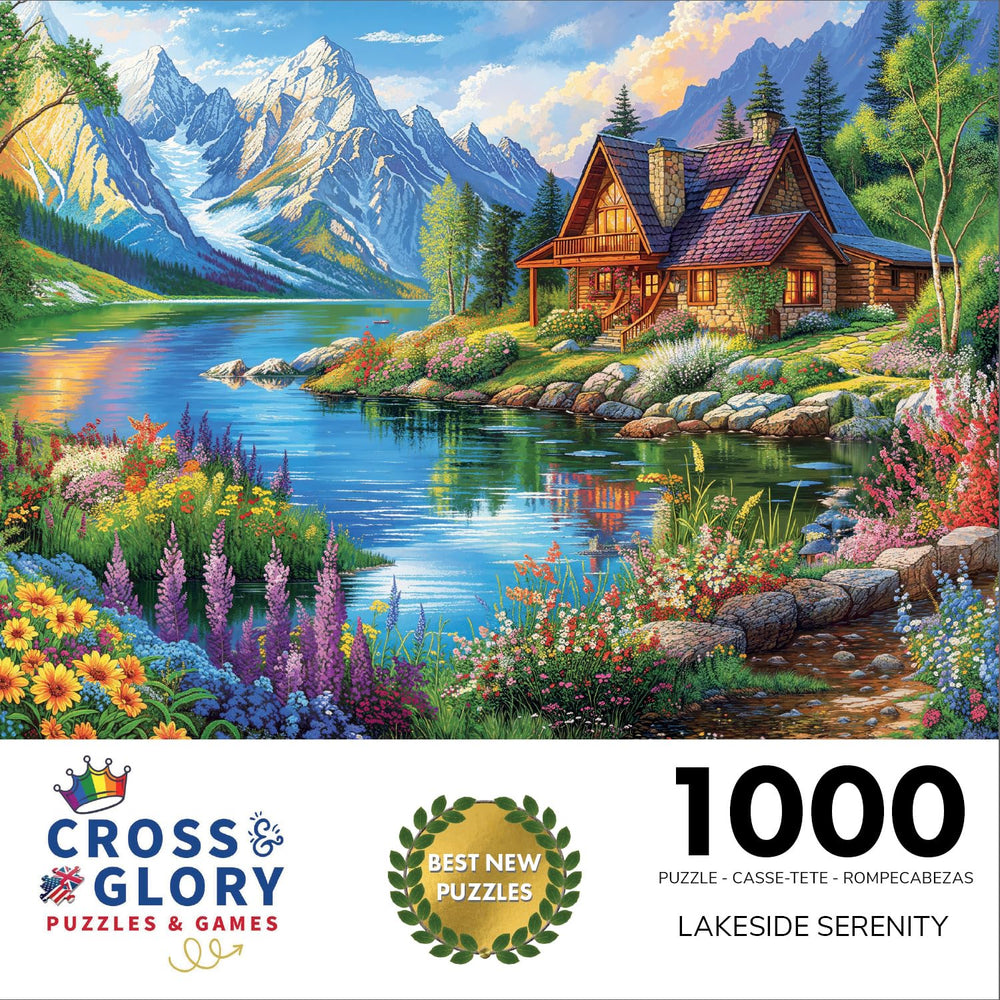 Cross & Glory Lakeside Serenity garden bloom close-up showcases natural beauty for mindful evenings.