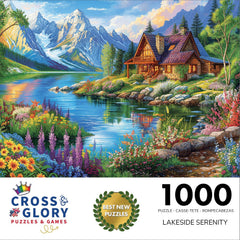 Cross & Glory Lakeside Serenity garden bloom close-up showcases natural beauty for mindful evenings.