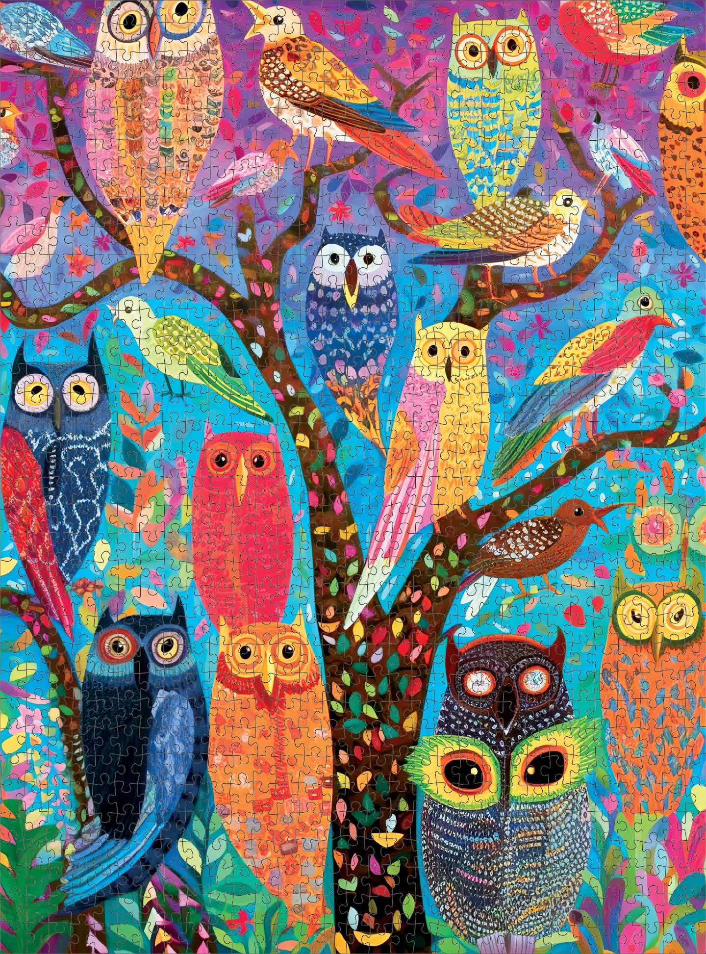 Cross & Glory Owl Oasis owl-on-branch artwork invites mindful, calming puzzle sessions.