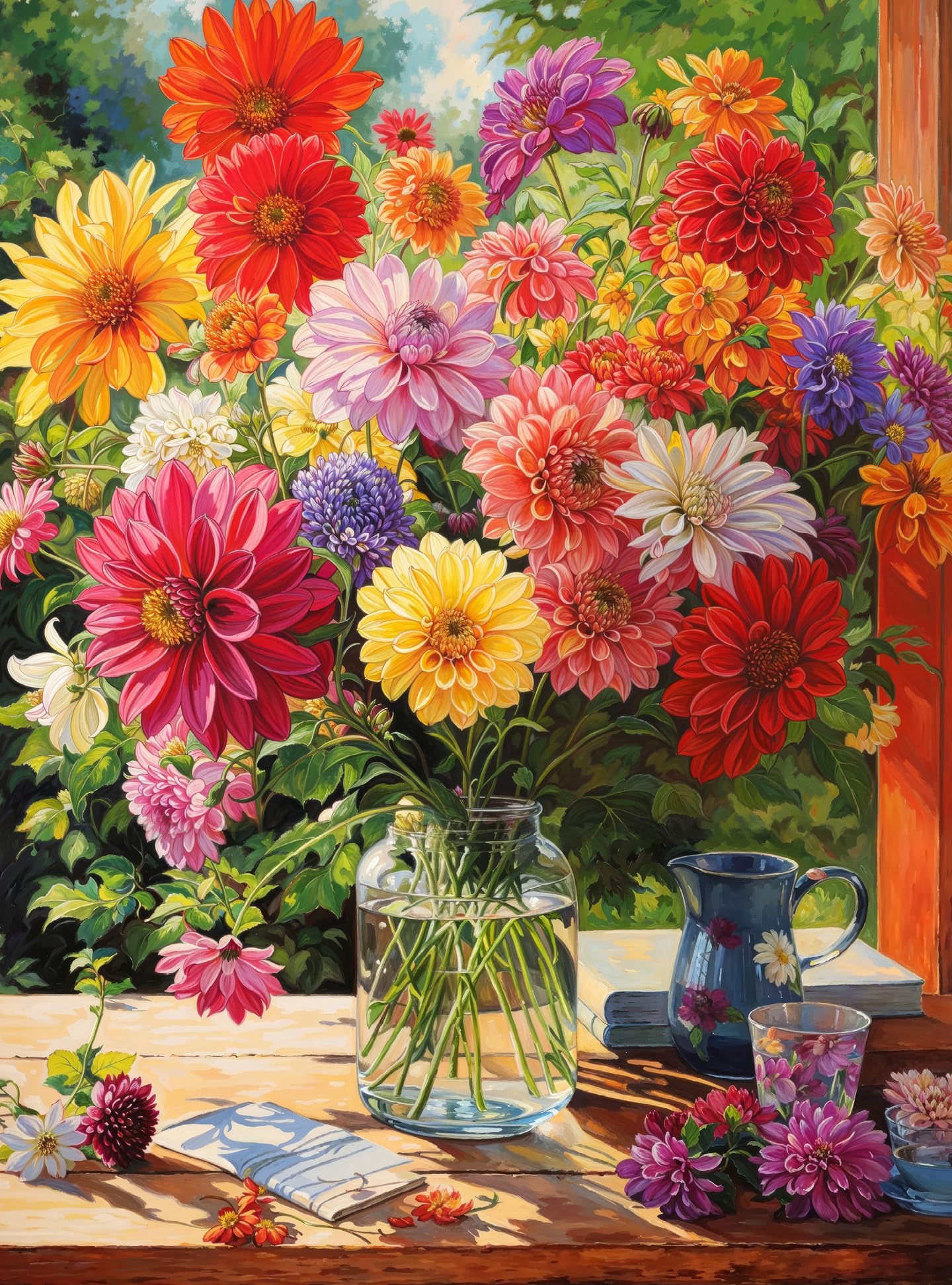 Cross & Glory Rainbow Dahlia Delight puzzle box with satin finish ready for gifting.