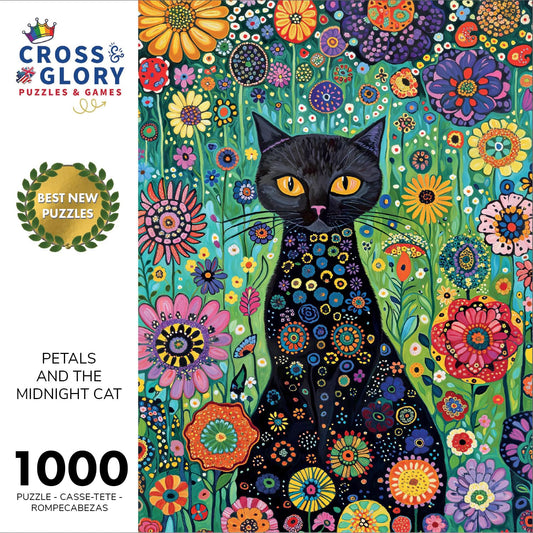 Cross & Glory satin finish puzzle reveals richer colors for an immersive night garden scene