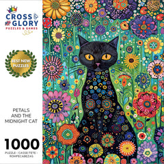Cross & Glory satin finish puzzle reveals richer colors for an immersive night garden scene