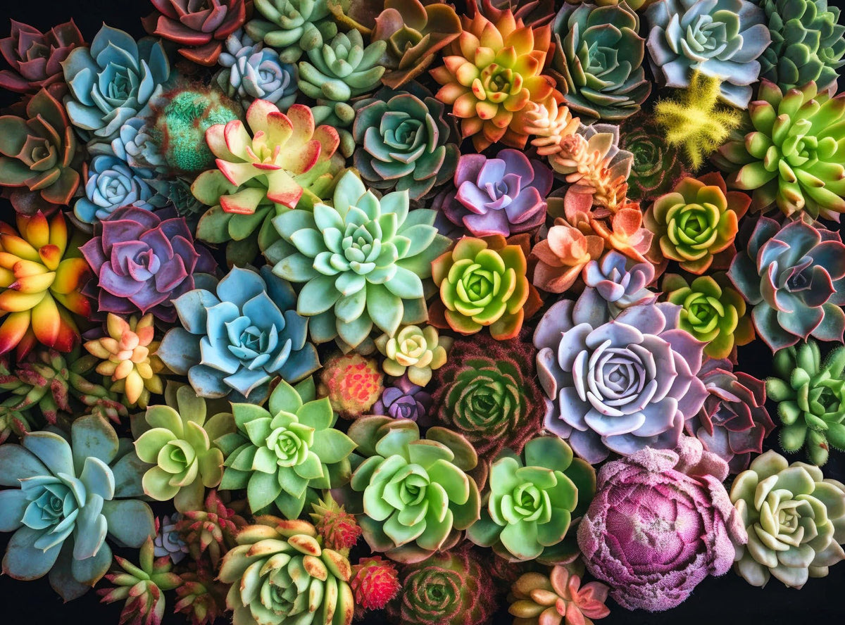 Cross and Glory Succulent Symphony puzzle pieces fitting together in vibrant colors for mindful play.