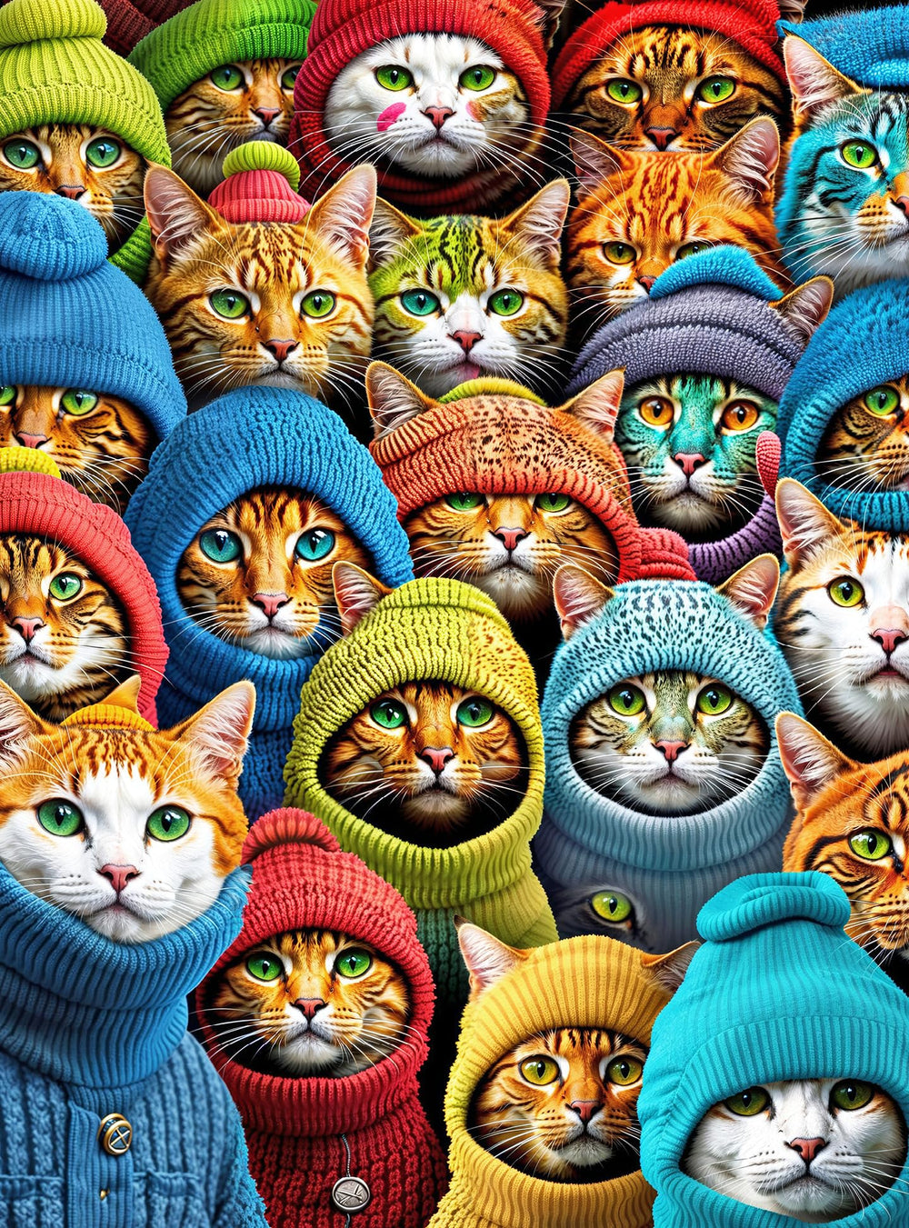 Cross & Glory Whiskered World cat puzzle cover with vibrant artwork for a stimulating challenge