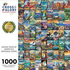 Cross & Glory Yellowstone geyser scene puzzle image for vivid color exploration and mindful puzzle time.