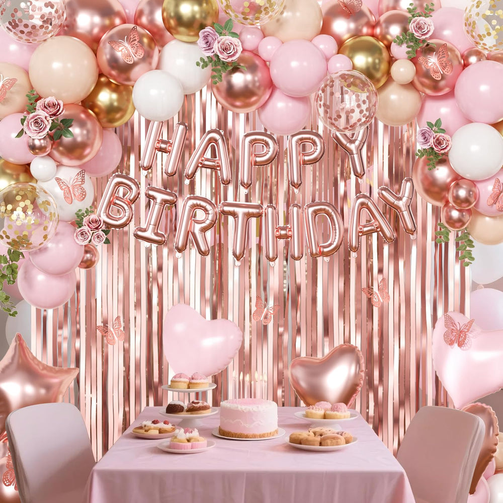 CROSSFINGERS rose gold foil stars elevate birthday setup