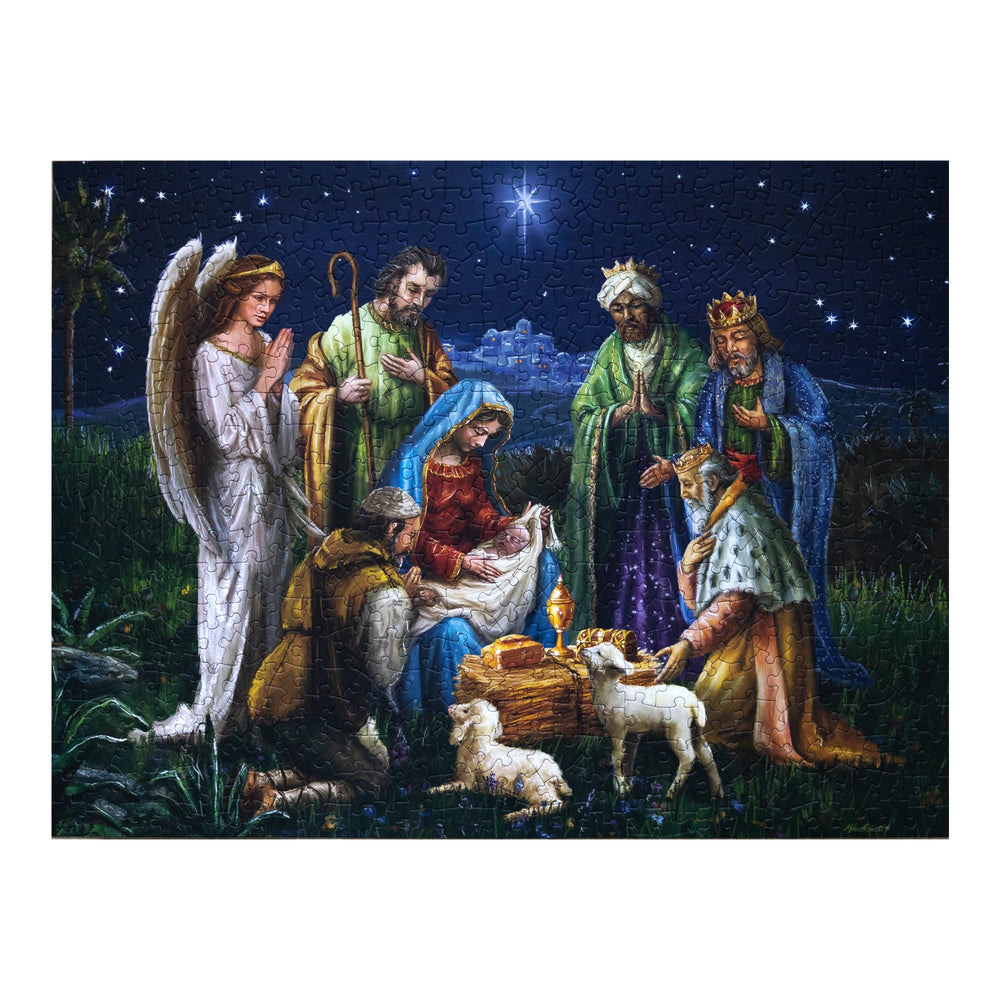 Crown Point Graphics soft touch puzzle has velvety pieces for comfortable handling.