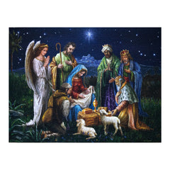 Crown Point Graphics soft touch puzzle has velvety pieces for comfortable handling.