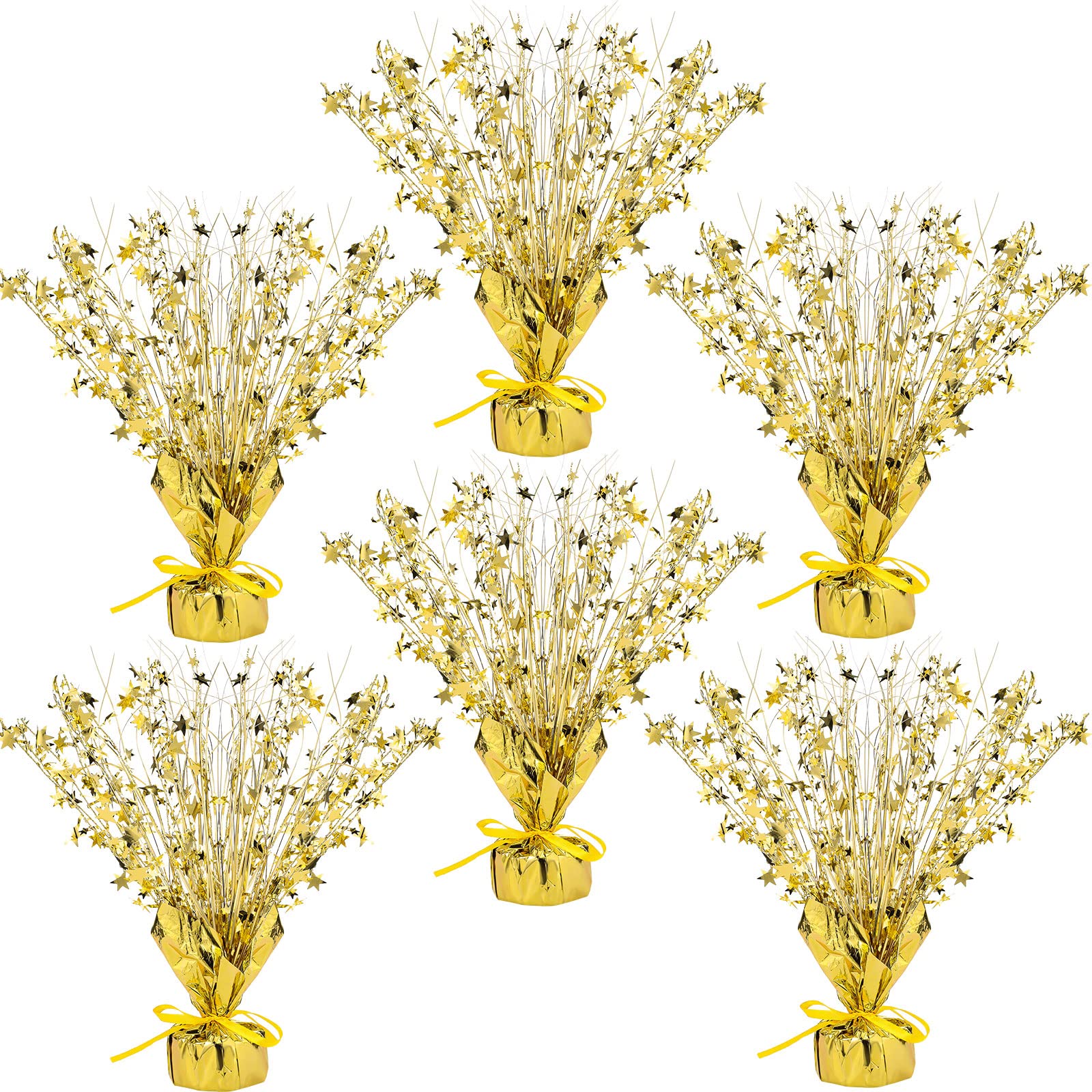 Crowye 6pc gold foil spray centerpiece for festive table decor