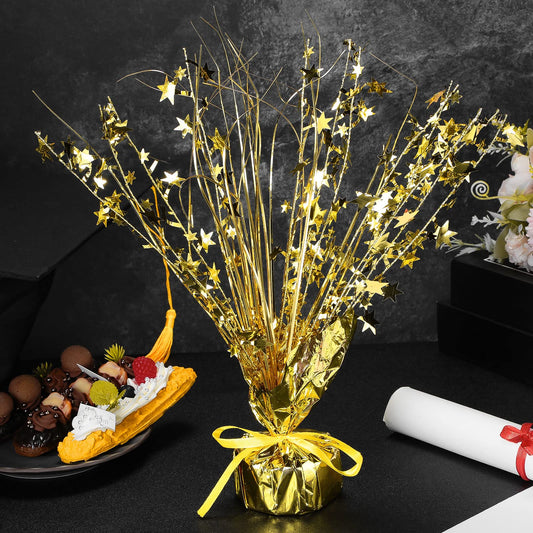 Crowye gold pentagram centerpiece adds elegant star accents to holiday tables