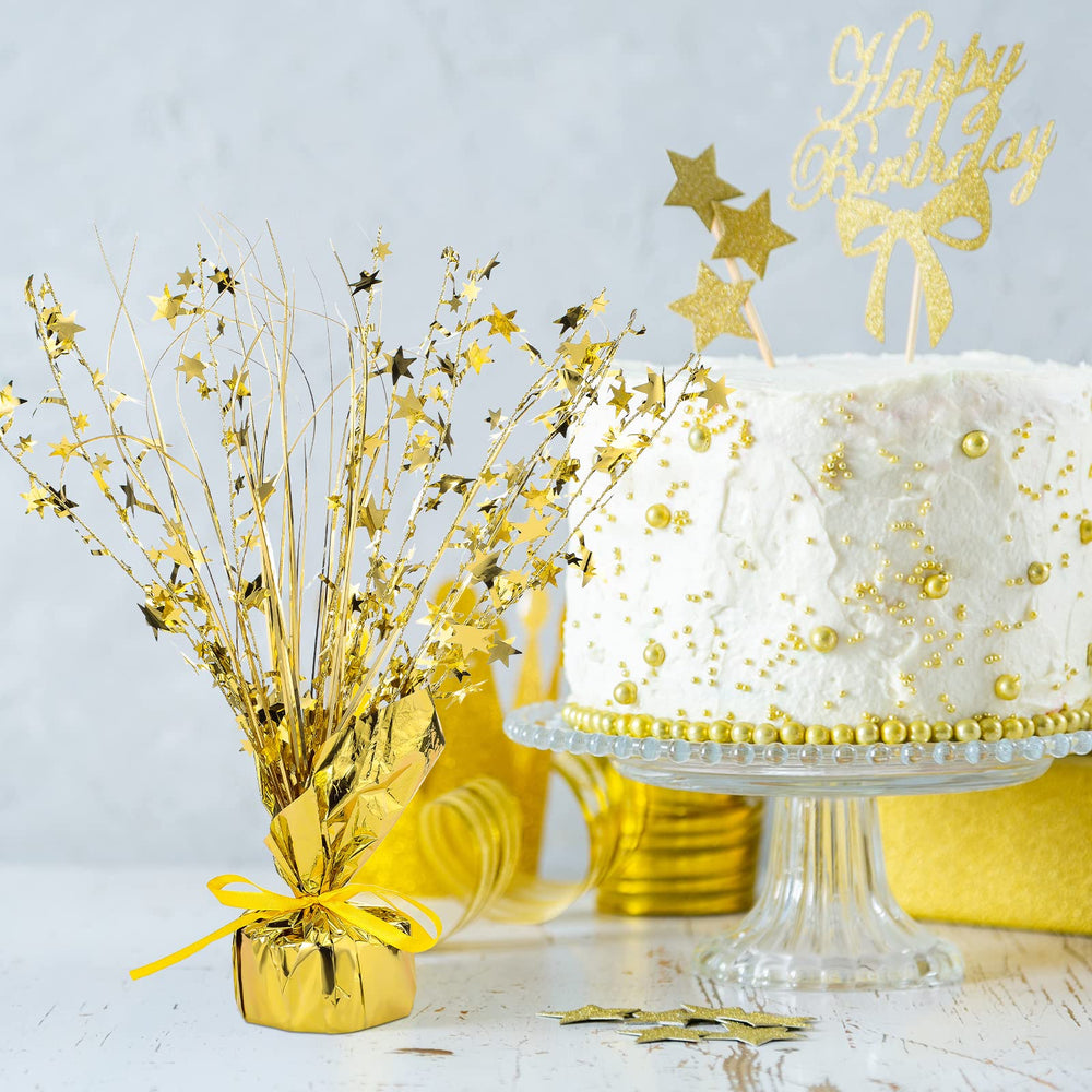 Crowye gold star centerpiece ideal for themed parties and seasonal decor