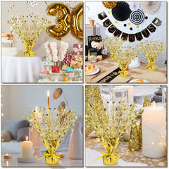 Crowye table decor with gold foil base provides stable, stylish focal points