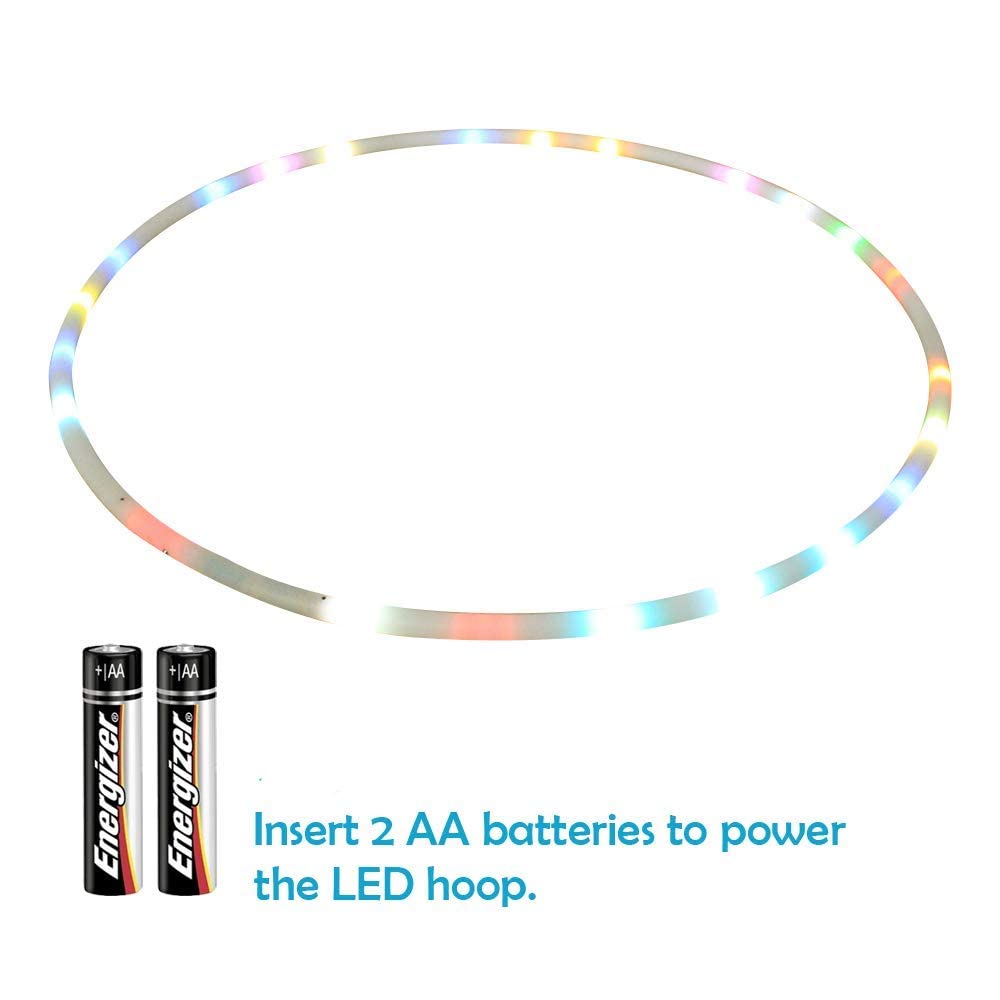 CRTEPST LED hoop displaying colorful lights for dancing and performances