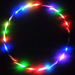 CRTEPST LED sport hoop assembled with flashing patterns for quick setup