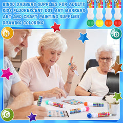 Crtiin daubers provide easy cleanup after bright color projects and crafts